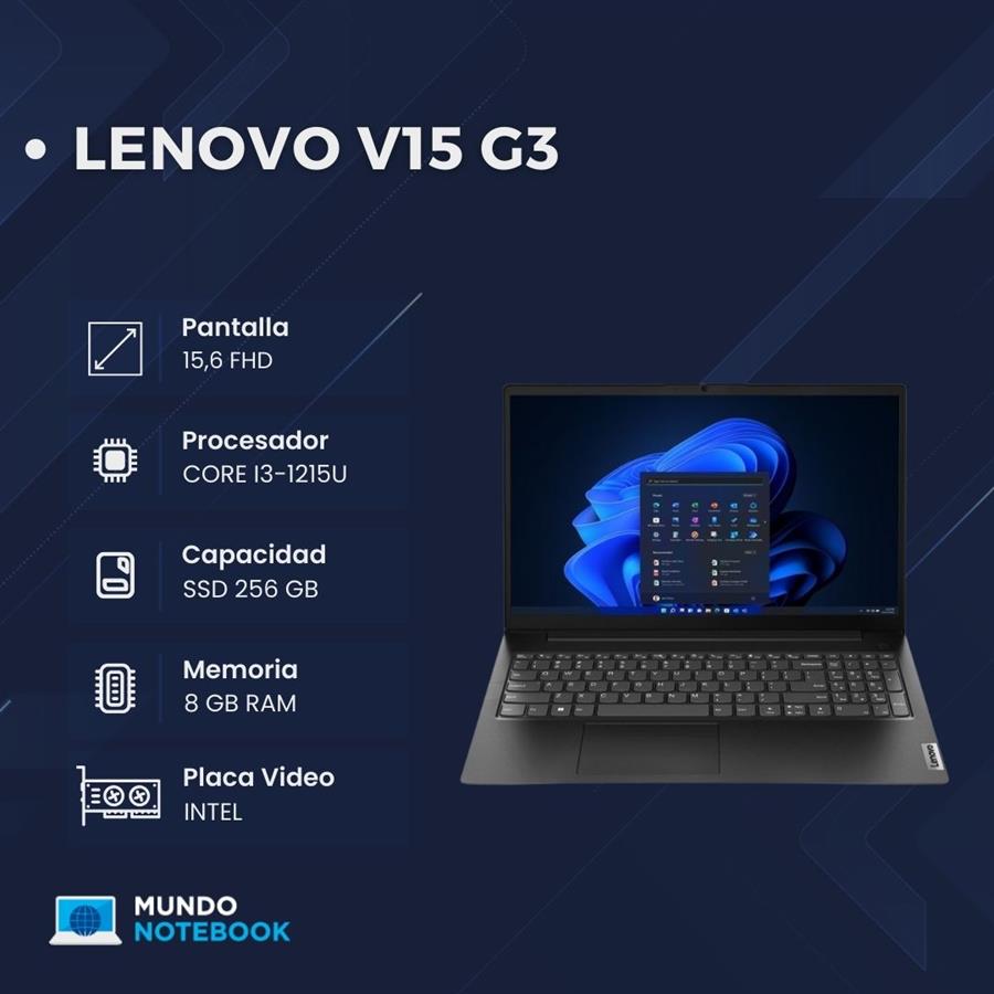 Lenovo V15 G3 Intel Core i3-1215U 8GB RAM 256GB SSD Pantalla 15,6" FHD